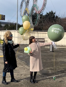 Шар-сюрприз оливковый на День Рождения