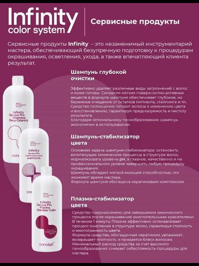 Concept INFINITY Шампунь-стабилизатор цвета, 1000 мл