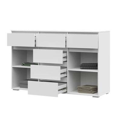 Хелен КМ 05 Комод 6 ящиков и 2 створки 1500х960х465 белый