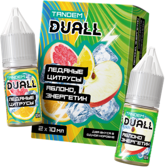 DUALL TANDEM SALT (STRONG) 30ml - ЛЕДЯНЫЕ ЦИТРУСЫ & ЯБЛОКО / ЭНЕРГЕТИК