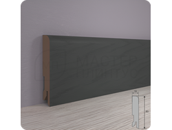 Плинтус МДФ Лука Пл 80 24053 Ясень графит