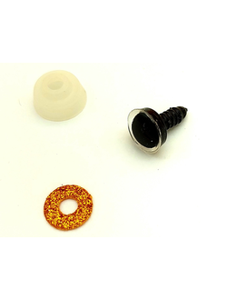 Глаза трапецевидные глиттерные 12 мм, золотые