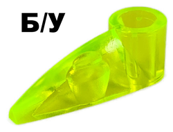 ! Б/У - Bionicle 1 x 3 Tooth with Axle Hole Bohrok Eye, Trans-Neon Green (x346 / 4163577) - Б/У