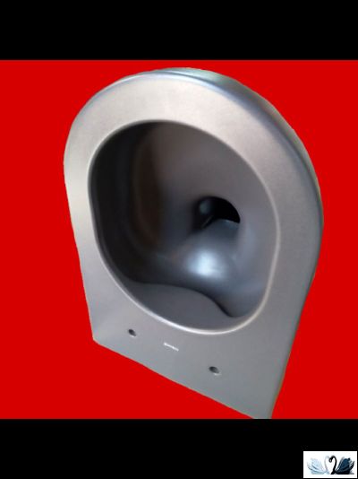 Унитаз Creavit Free FE322-11AM00E-0000 с сиденьем микролифт, Antrasit, подвесной безободковый, графит, матовый