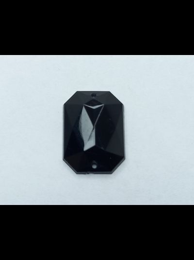 Кабошон пришивной камень грань 18х13мм цвет черный