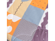 Комплект постельного белья Евро сатин с одеялом покрывалом рисунок Абстракция OB118