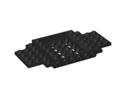 Vehicle, Base 6 x 12 x 1 with 5 x 4 Recessed Center and 8 Holes, Black (65634 / 6287679)