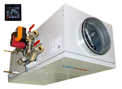 VMPU-W-FR-500-1 УСТАНОВКА ПРИТОЧНАЯ КОМПАКТНАЯ С ФРЕОН. ОХЛАЖДЕНИЕМ 500м3/ч, ВОДЯНОЙ НАГРЕВ,  1 фаза 230В