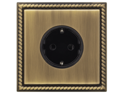 Розетка с заземлением T&J Electric Colossal II Antique Brass