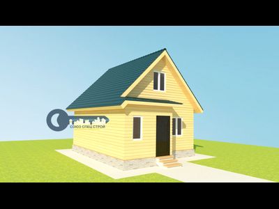 Д-15 ДАЧНЫЙ ДОМ ИЗ БРУСА: ГАБАРИТНЫЕ РАЗМЕРЫ: (7Х6М), ОБЩАЯ ПЛОЩАДЬ: 63М²