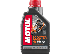 Масло моторное для 4-x тактных двигателей Motul 5W40 SCOOTER POWER 4T MA SN/MA - 1 Л (105958)