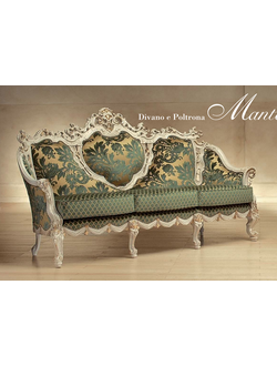 ИТАЛЬЯНСКИЙ ДИВАН В ДЕРЕВЯННОМ КАРКАСЕ MANTOVANO 101/K - ФАБРИКА MORELLO GIANPAOLO