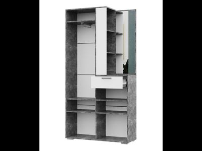 Денвер Прихожая 1000х2020х355 Ателье светлое/Белый