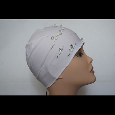 Женская шапочка из лайкры белая Vizio 5036 Италия