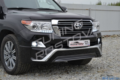 Бампер + губа MIDDLE EAST Toyota Land Cruiser 200 2007-2015 в стиле 2016+