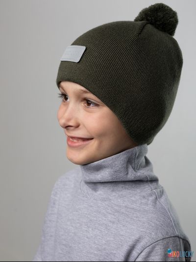 Шапка 24201-02 х/б подклад, темный хаки 52-54