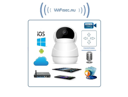 Моторизированная WiFi/LAN видеокамера с DVR, Full HD 2 Мп  (360EyeS)