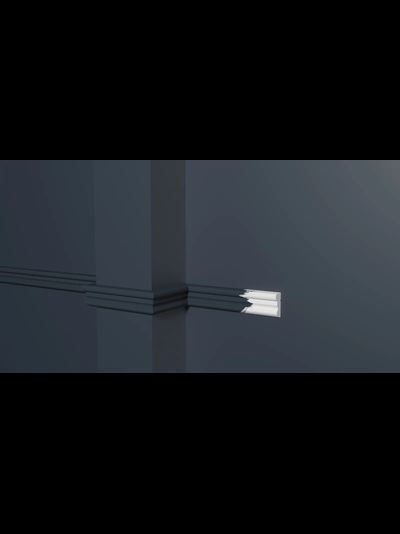 Молдинг Decor Dizain DD25, дюрополимерный, влагостойкий, под покраску, длина 2 м