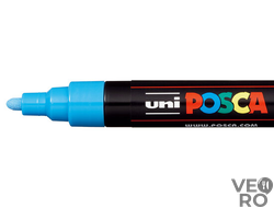 Акриловый Маркер Uni POSCA PC-5M 1,8-2,5мм, овальный наконечник, голубой