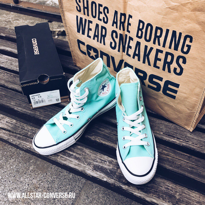 мятные высокие кеды конверс живые фотографии