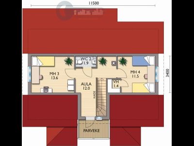 ДЖ-18 ЖИЛОЙ ДОМ: ГАБАРИТНЫЕ РАЗМЕРЫ: (11,5Х7,8М) 1,5 ЭТАЖА, ОБЩАЯ ПЛОЩАДЬ: 156М²