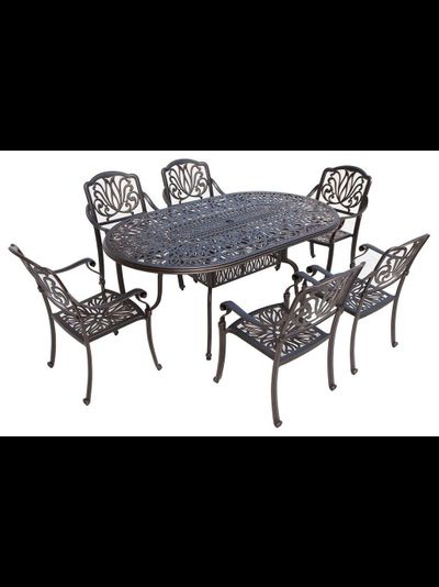 Обеденный комплект для сада из литого алюминия ASTRA 6