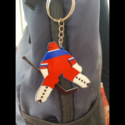 БРЕЛОК &quot;ВРАТАРЬ&quot; (МЕТАЛЛИЧЕСКИЙ ПЛОСКИЙ ДВУСТОРОННИЙ)