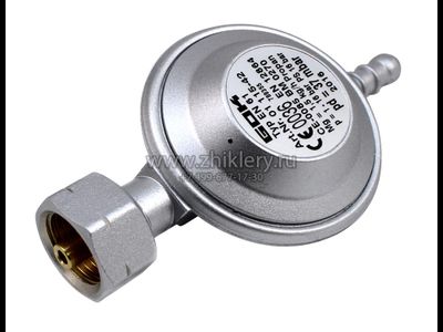 Редуктор газовый GOK EN 61 KLF, 37mbar, 1.5кг/ч (01 115 42) для композитных баллонов