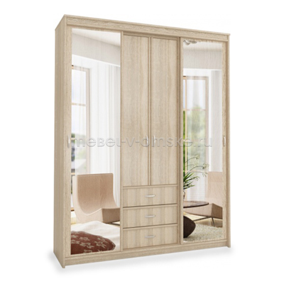 Шкаф-купе Карина 1,7 с 2 зеркалами