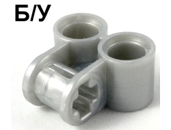 ! Б/У - Technic, Axle and Pin Connector Perpendicular Double, Pearl Light Gray (32291 / 4177432) - Б/У