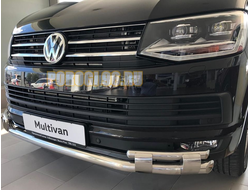 Защита переднего бампера с перемычками d60/42 для Volkswagen T6 (2015-)