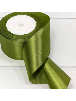 Лента атласная 50мм (178, оливковая), 22,8м