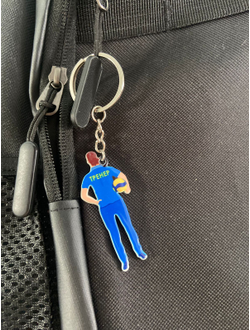 БРЕЛОК ТРЕНЕР ВОЛЕЙБОЛ МУЖЧИНА (МЕТАЛЛИЧЕСКИЙ ПЛОСКИЙ ДВУСТОРОННИЙ)