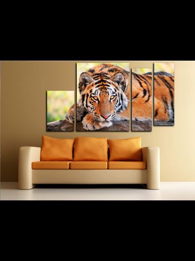 Модульная картина "Отдых тигра"