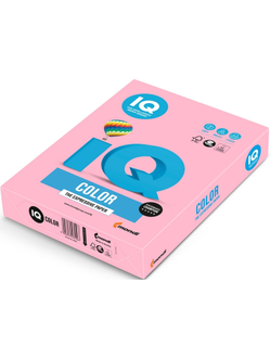 Бумага цветная IQ COLOR (А4,80г,OPI74-розовый фламинго) пачка 500л.