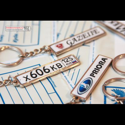 КОМПЛЕКТ 10 ШТ.: БРЕЛОК ГОС. НОМЕР АВТО. С БОРТИКАМИ «УСИЛЕННОЕ КРЕПЛЕНИЕ» — СЕРЕБРО. 50,9*10,6 мм.