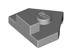 Wedge, Plate 2 x 2 Pentagonal with Center Stud and 1 x 1/2 Raised Tab on Top, Light Bluish Gray (27928 / 6217790)