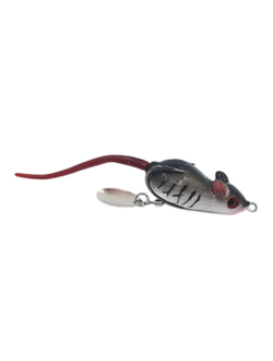 Мышь силиконовая SuperFrog для рыбалки серая полосатая