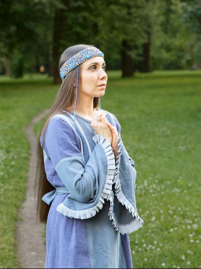 Платье &quot;Лебёдушка&quot; крапива