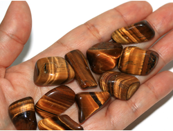 Тигровый глаз, галтовка в ассортименте, ЮАР (25-30 мм , 7-10 г) №8044