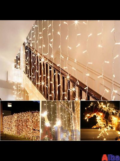 Занавес светодиодный 2х1 м, холодный теплый