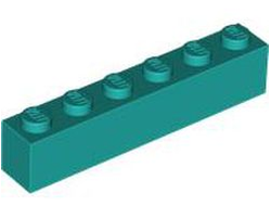 Brick 1 x 6, Dark Turquoise (3009 / 6396079)