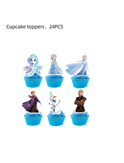 топперы на кекс 24шт