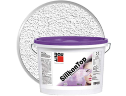 Штукатурка декоративная силикатная BAUMIT SilikonTop Белая база Шуба 1,5 мм 25 кг