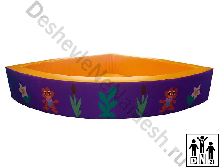 Сухой бассейн угловой Подводный мир сиреневый