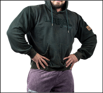 Худи 4900-864/405 Legal Power Stonewashed Bostomix зеленый камень