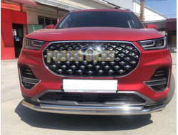 Защита переднего бампера двойная d60/42 для Chery Tiggo 8 Pro 2021-