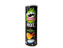 Принглс с ароматом Сметаны, Острая серия HOT, 160 гр.