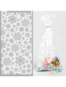 Пакет подарочный пластиковый «Снежного Нового Года», 15 х 30 см.