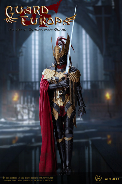 Рыцарь-стражница в черной броне  - Коллекционная ФИГУРКА 1/6 Eagle Knight Guard Black armor Version (ALS011) - POPTOYS